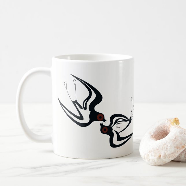 Café Caneca da andorinha de Akrotiri (Com Donut)