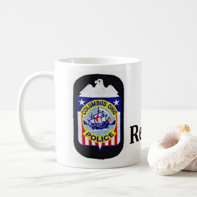 Café Caneca da aposentadoria da polícia de Columbo (Com Donut)