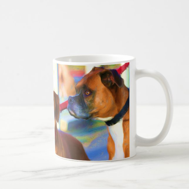 Café Caneca da arte de dois pugilistas (Direita)