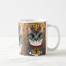 Caneca da arte do gato egípcio de Bastet da deusa