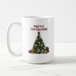 Café Caneca da Árvore de Natal Alegre