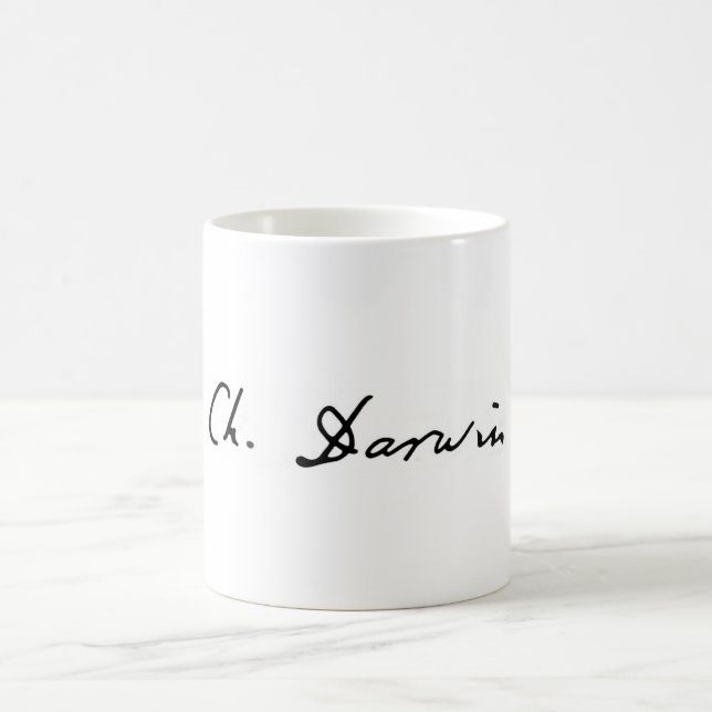 Café Caneca da assinatura de Charles Darwin (Centro)