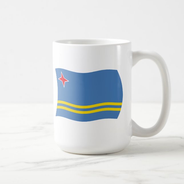 Café Caneca da Bandeira de Aruba (Direita)