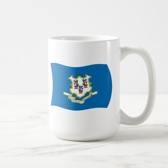 Café Caneca da Bandeira de Connecticut (Direita)