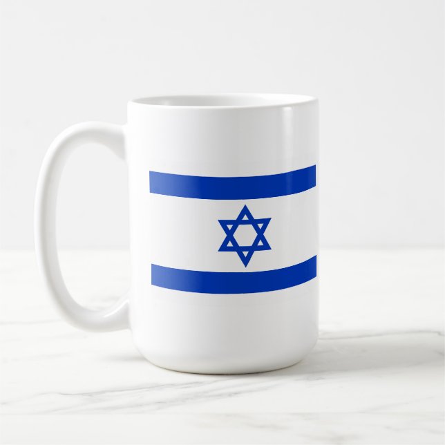 Café Caneca da Bandeira de Israel | Magen David Azul e  (Esquerda)