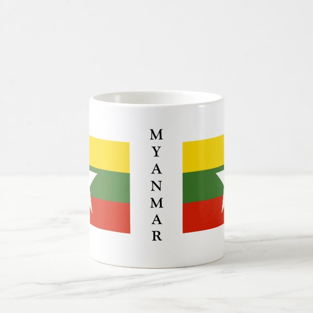 Café Caneca da bandeira de Myanmar (Centro)