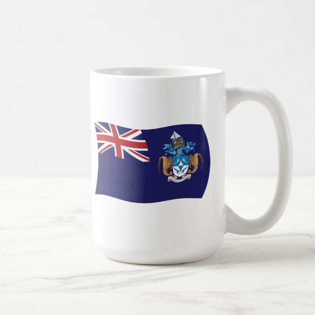 Café Caneca da Bandeira de Tristão da Cunha (Direita)
