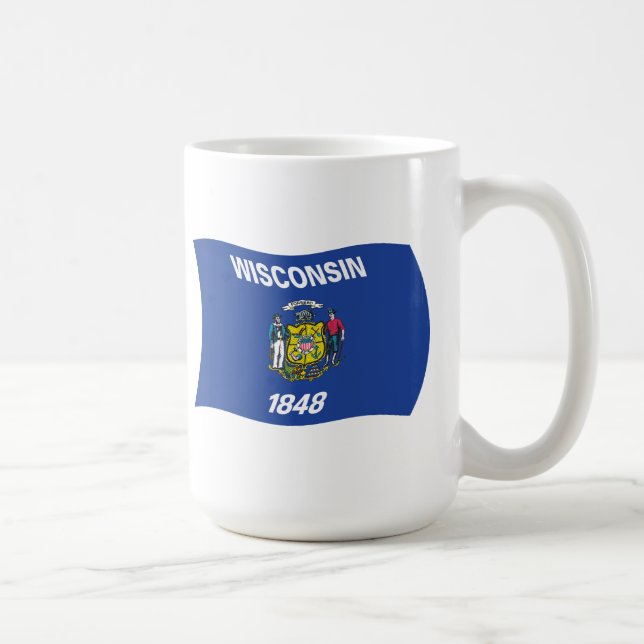 Café Caneca da Bandeira de Wisconsin (Direita)