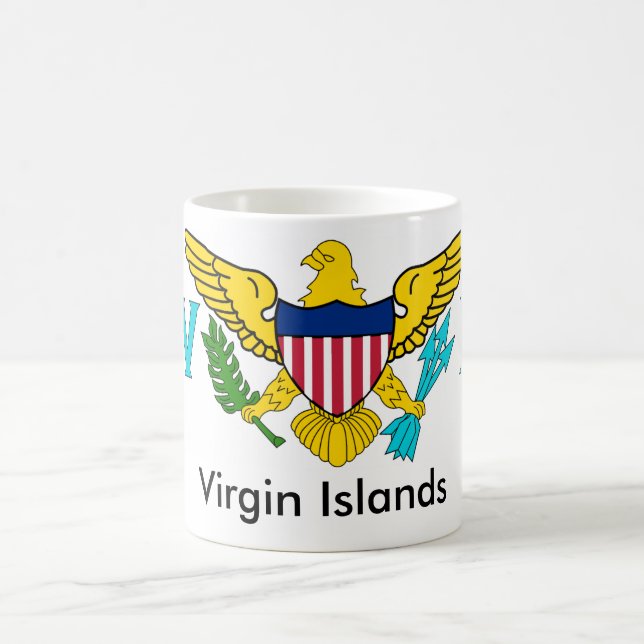 Café Caneca da bandeira do estado de Virgin Islands (Centro)