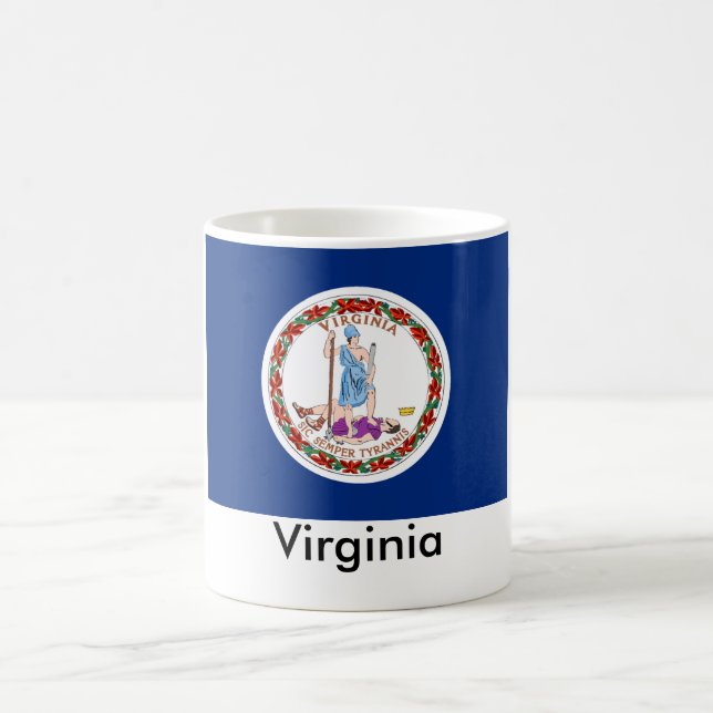 Café Caneca da bandeira do estado de Virgínia (Centro)