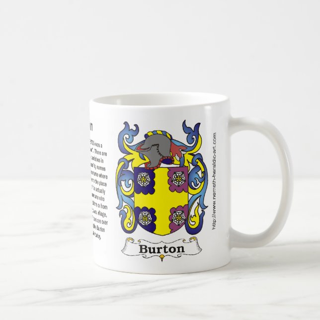 Café Caneca da brasão da família de Burton (Direita)