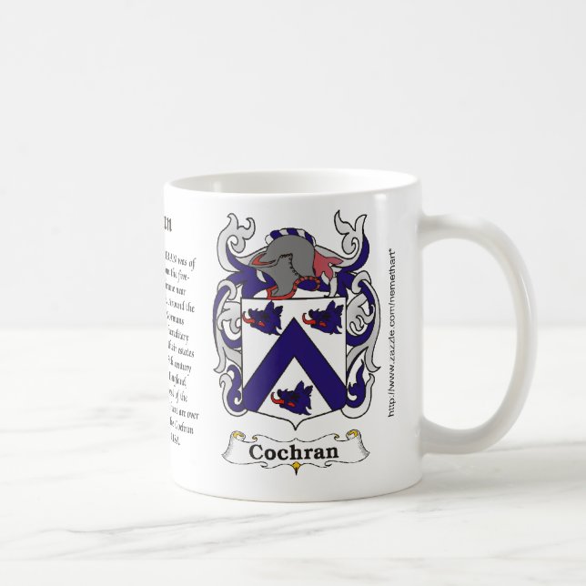 Café Caneca da brasão da família de Cochran (Direita)