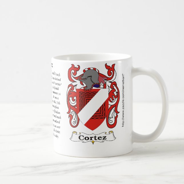 Café Caneca da brasão da família de Cortez (Direita)