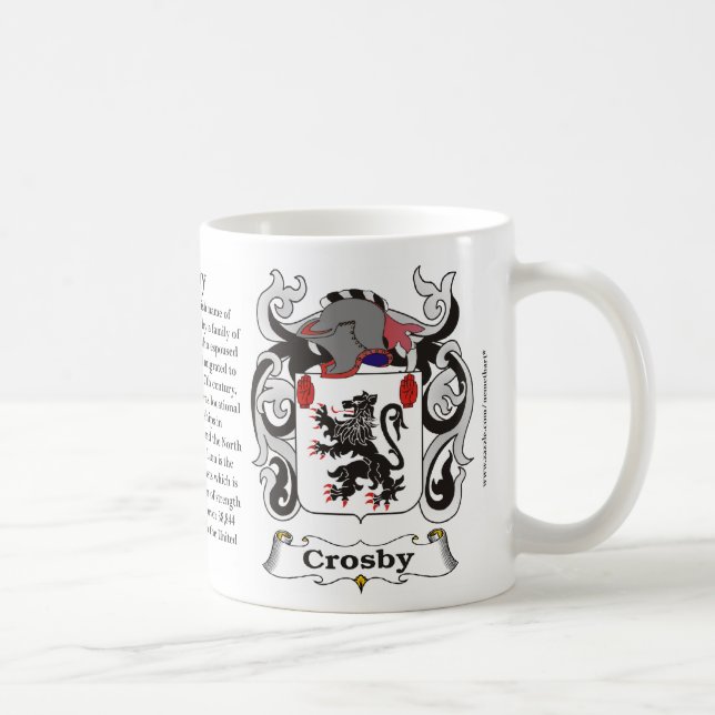 Café Caneca da brasão da família de Crosby (Direita)