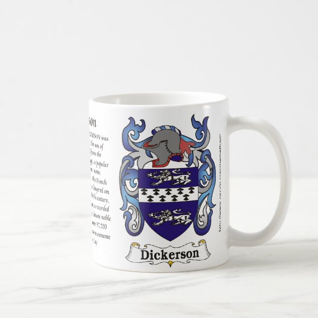 Café Caneca da brasão da família de Dickerson (Direita)