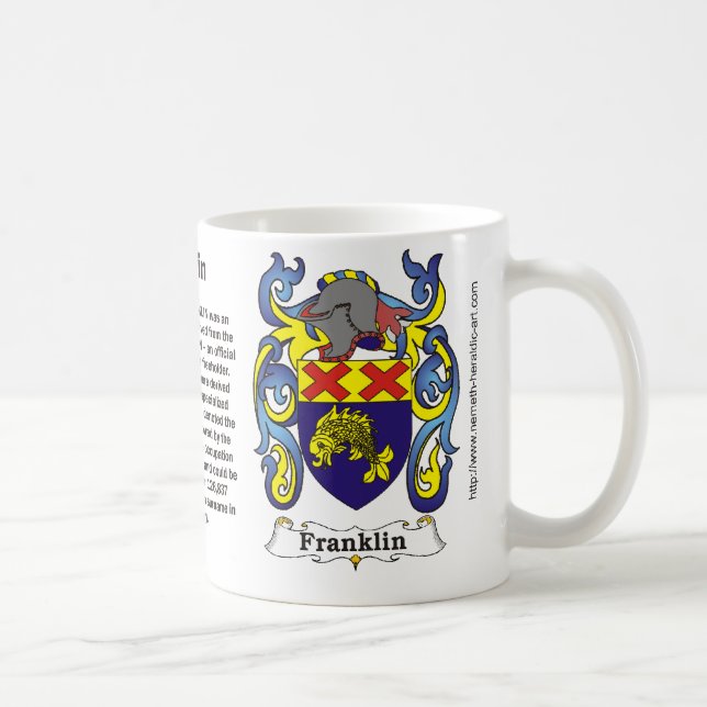 Café Caneca da brasão da família de Franklin (Direita)