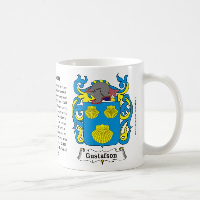 Café Caneca da brasão da família de Gustafson (Direita)