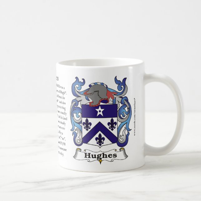 Café Caneca da brasão da família de Hughes (Direita)