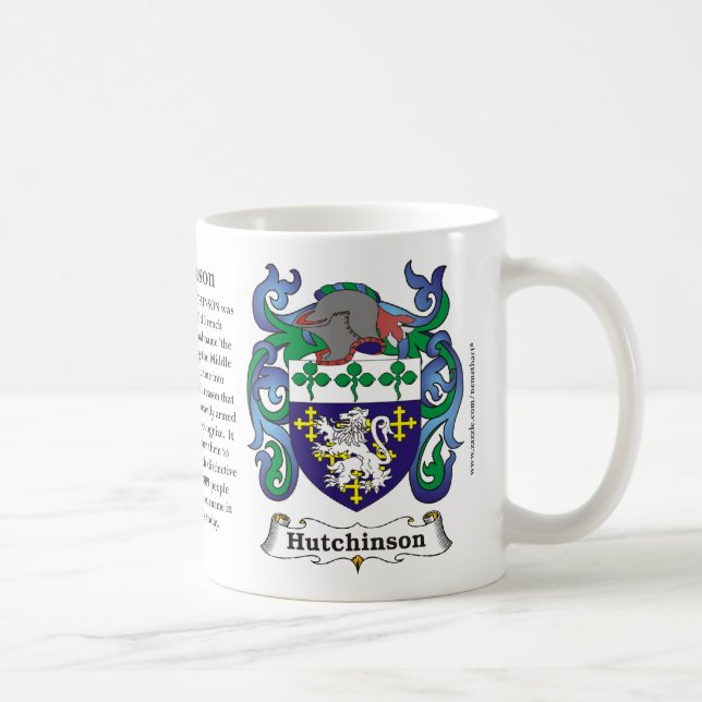 Café Caneca da brasão da família de Hutchinson (Direita)