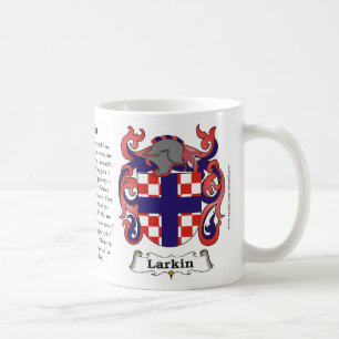 Café Caneca da brasão da família de Larkin