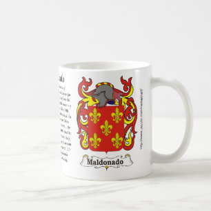 Café Caneca da brasão da família de Maldonado