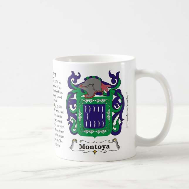 Café Caneca da brasão da família de Montoya (Direita)