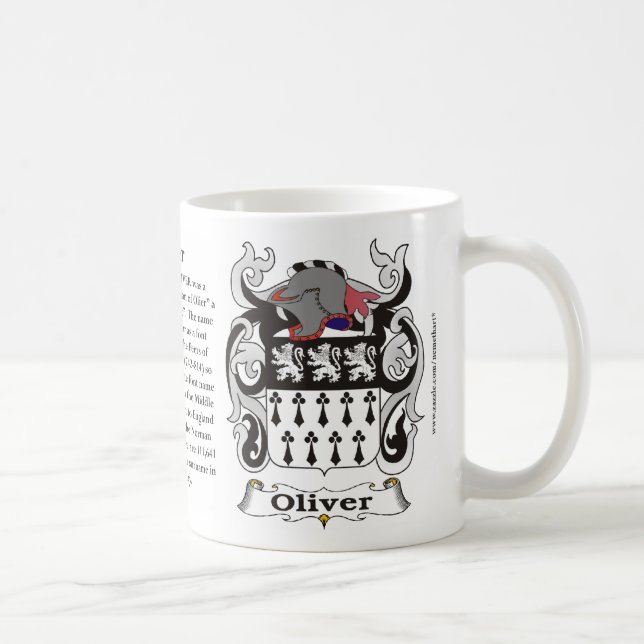 Café Caneca da brasão da família de Oliver (Direita)