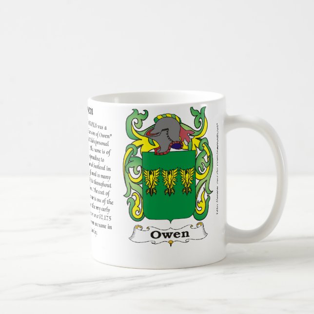 Café Caneca da brasão da família de Owen (Direita)