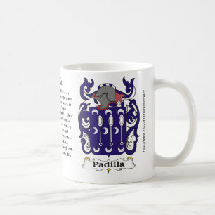 Café Caneca da brasão da família de Padilla
