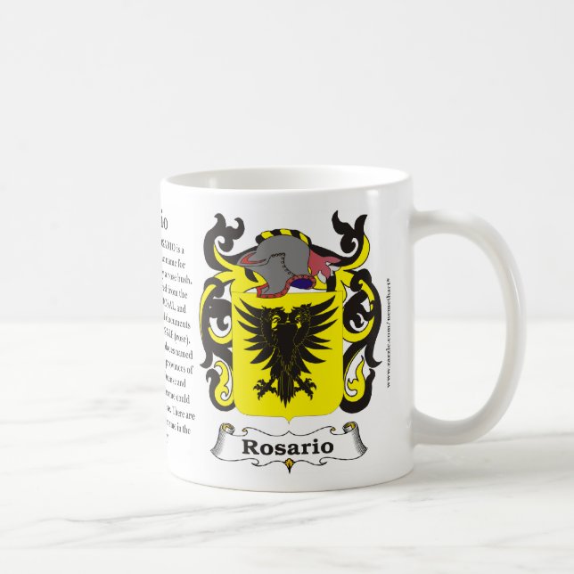 Café Caneca da brasão da família de Rosario (Direita)
