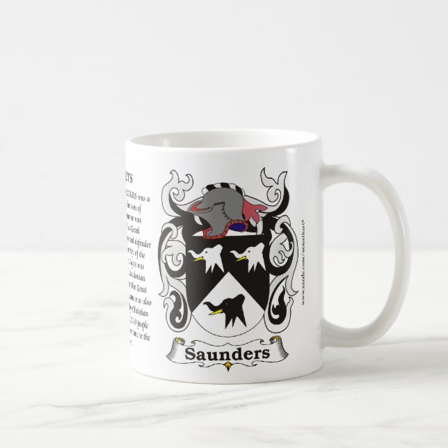 Café Caneca da brasão da família de Saunders (Direita)
