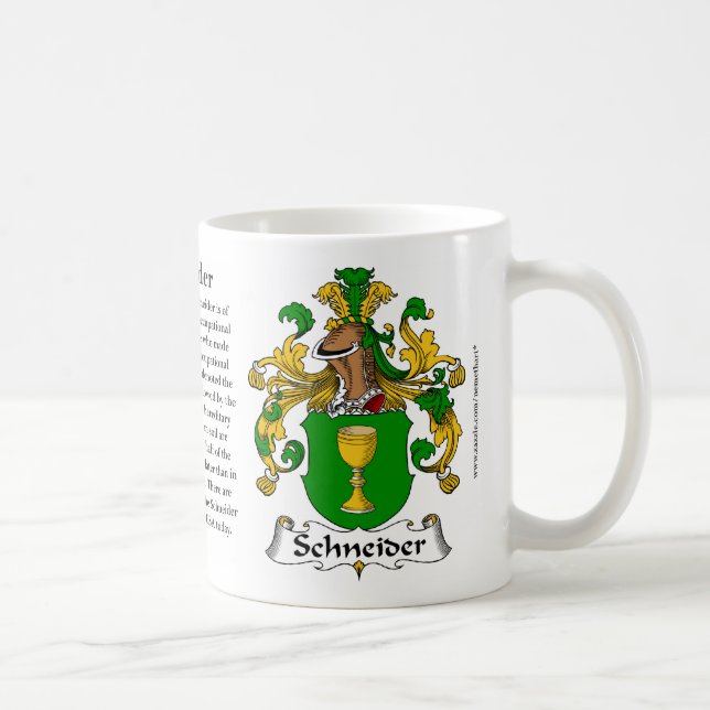 Café Caneca da brasão da família de Schneider (Direita)
