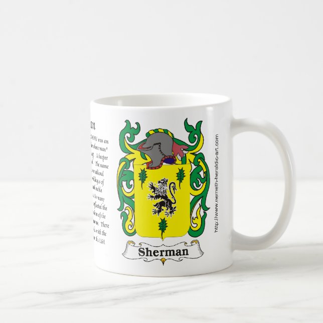 Café Caneca da brasão da família de Sherman (Direita)