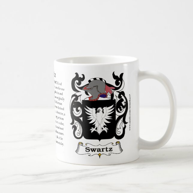 Café Caneca da brasão da família de Swartz (Direita)
