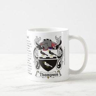 Café Caneca da brasão da família de Thompson