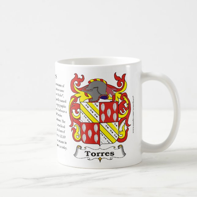 Café Caneca da brasão da família de Torres (Direita)