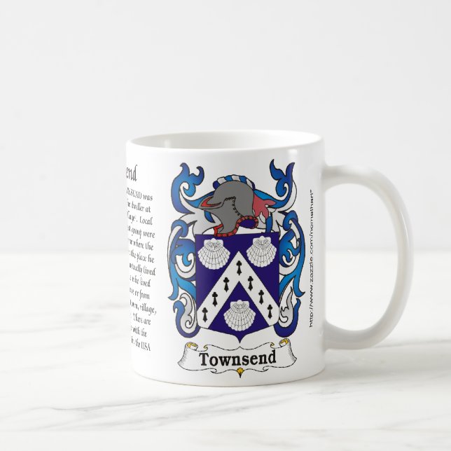 Café Caneca da brasão da família de Townsend (Direita)