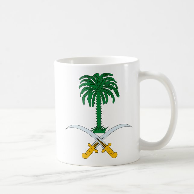 Café Caneca da brasão de Arábia Saudita (Direita)