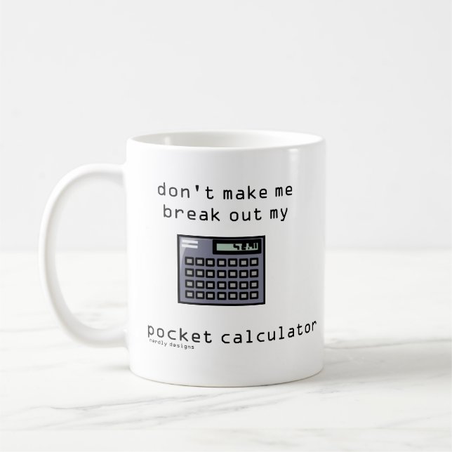 Café caneca da calculadora de bolso (Esquerda)