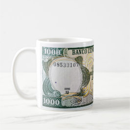 Café Caneca da cédula de Ruminahui dos sucres de