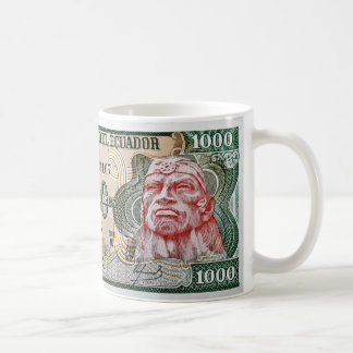 Café Caneca da cédula de Ruminahui dos sucres de