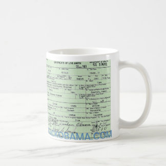 Café Caneca da certidão de nascimento da campanha de