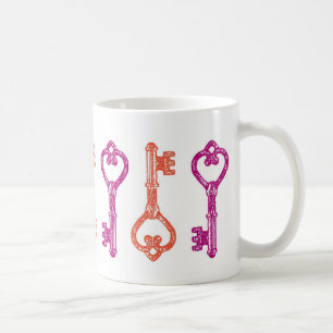 Café Caneca da chave de esqueleto do vintage