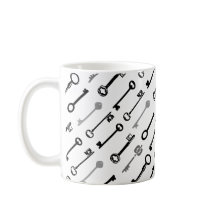 Caneca da chave de esqueleto do vintage