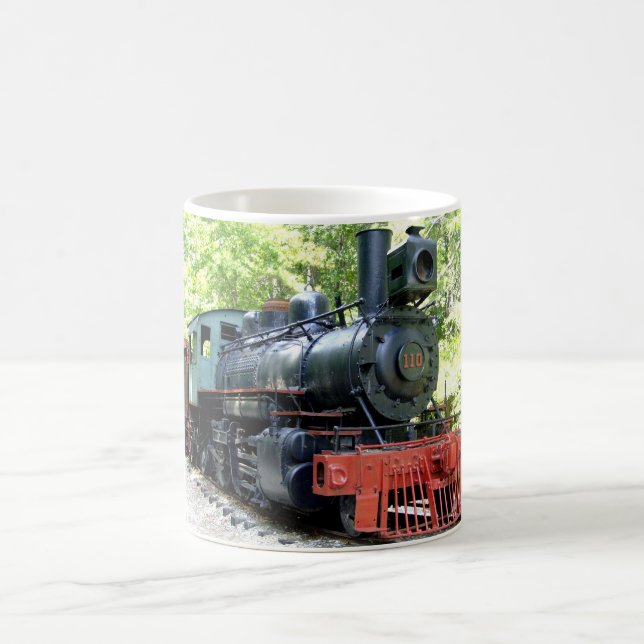 Café caneca da cor da locomotiva de vapor (Centro)