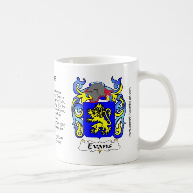 Café Caneca da crista da família de Evans (Direita)