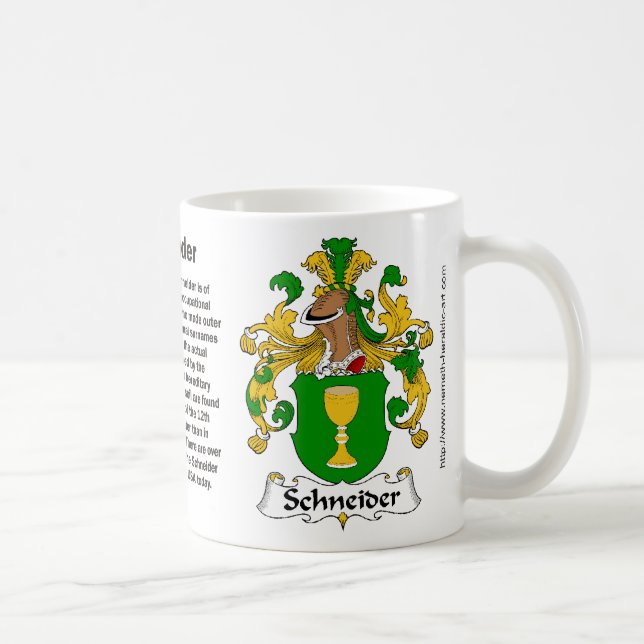 Café Caneca da crista da família de Schneider (Direita)