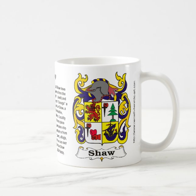 Café Caneca da crista da família de Shaw (Direita)