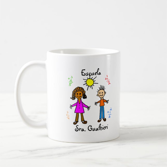 Café Caneca da "escola" de Escuela customizável (Esquerda)