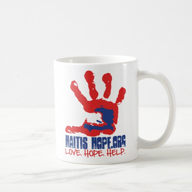 Café Caneca da esperança de Haiti (Direita)